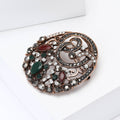 Alloy Rhinestone Vintage Style Brooch Pin For Women's Coats view 3