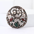 Alloy Rhinestone Vintage Style Brooch Pin For Women's Coats view 2