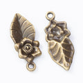 DIY Jewelry Accessories Vintage Zinc Alloy Flower Leaf Charm Pendant For Bracelet Making view 3