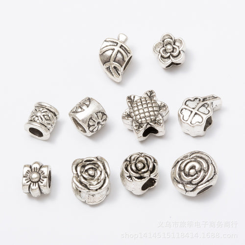 DIY Vintage Zinc Alloy Mixed Large Hole Beads For European Bracelet And Necklace Jewelry Making 2023