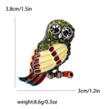 Alloy Rhinestone Owl Brooch Fashion Lapel Pin For Unisex Apparel view 6