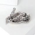 Alloy Rhinestone Owl Brooch Fashion Lapel Pin For Unisex Apparel view 3