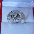 Creative Electroplated Owl Head Ring For Women European American Fashion Statement Jewelry view 6
