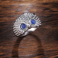 Creative Electroplated Owl Head Ring For Women European American Fashion Statement Jewelry view 3