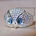 Creative Electroplated Owl Head Ring For Women European American Fashion Statement Jewelry view 5