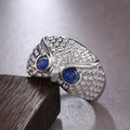 Creative Electroplated Owl Head Ring For Women European American Fashion Statement Jewelry view 2