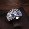 Creative Electroplated Owl Head Ring For Women European American Fashion Statement Jewelry view 4