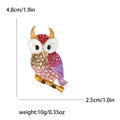 Alloy Rhinestone Owl Brooch Pin For Suits Coats And Lapels view 4