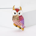 Alloy Rhinestone Owl Brooch Pin For Suits Coats And Lapels view 2