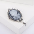 Alloy Rhinestone Queen Portrait Brooch Pin For Statement Apparel view 4