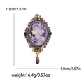 Alloy Rhinestone Queen Portrait Brooch Pin For Statement Apparel view 5