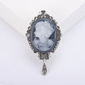 Alloy Rhinestone Queen Portrait Brooch Pin For Statement Apparel view 2