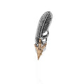 Vintage Alloy Eagle Claw Feather Brooch Fashion 3D Lapel Pin Floral Dress Accessory view 1