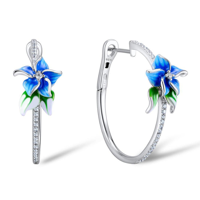 Flower Fairy Series Blooming Flower Shape Earrings For Women Elegant Versatile Fashion Jewelry