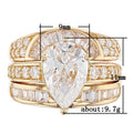 European American Creative Luxury Rhinestone Women's Three In One Detachable Ring Jewelry view 4