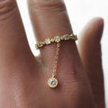 Creative Women's Ring With Zircon Pendant Gold Plated European Style Index Finger Jewelry view 1