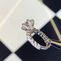 Platinum Plated Six Prong Cubic Zirconia Ring Sparkling Star Wedding Engagement Jewelry view 4