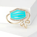 Enamel Alloy Face Mask Brooch Pin For Simple Apparel Decoration view 4