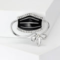 Enamel Alloy Face Mask Brooch Pin For Simple Apparel Decoration view 2