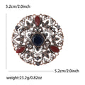 Alloy Rhinestone Round Brooch Pin For Women's Suit And Shawl view 5
