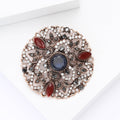 Alloy Rhinestone Round Brooch Pin For Women's Suit And Shawl view 4