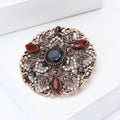 Alloy Rhinestone Round Brooch Pin For Women's Suit And Shawl view 3