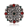 Alloy Rhinestone Round Vintage Brooch For Blazers And Coats view 1