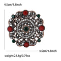 Alloy Rhinestone Round Vintage Brooch For Blazers And Coats view 5