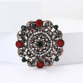 Alloy Rhinestone Round Vintage Brooch For Blazers And Coats view 2