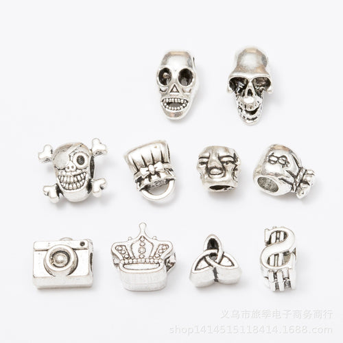 DIY Vintage Zinc Alloy Mixed Large Hole Beads For European Bracelet And Necklace Jewelry Making 2045