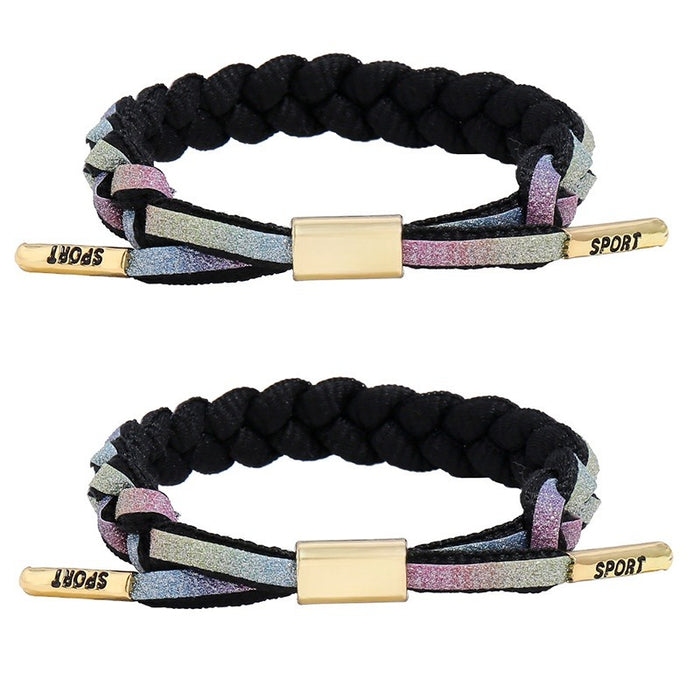 Starry Little Lion 12 Zodiac Bracelet Student Couple Woven Iridescent Shoelace Wristband