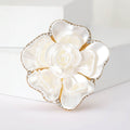 Alloy Enamel Rhinestone Flower Brooch For Elegant Clothing Decoration view 1