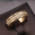Simple European Style Gold Color Copper Ring, Fashion Plated Popular Finger Jewelry view 2