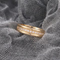 Simple European Style Gold Color Copper Ring, Fashion Plated Popular Finger Jewelry view 3