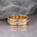 Simple European Style Gold Color Copper Ring, Fashion Plated Popular Finger Jewelry view 4
