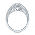 European American Luxury Women's Simulated Diamond Wedding Ring With Micro Pave Zircon Stones view 3