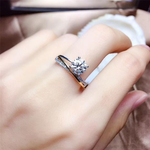 Creative Personalized Women's Cubic Zirconia Ring Fine Student Gift Fashion Jewelry