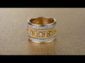 Ethnic Style Unisex Gold Plated Alloy Rhinestone Ring, Fashion Hand Jewelry view 2