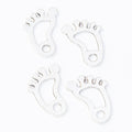 Antique Silver Zinc Alloy Footprint Charm Pendant for DIY Necklace Bracelet Jewelry Making view 2