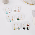 Enamel Cartoon Animal Rabbit Helicopter Cloud Asymmetric Drop Stud Earrings view 1
