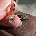 Luxury Four Prong Zircon Women's Stud Earrings, Fashion OL Engagement Ear Jewelry view 2