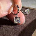 Luxury Four Prong Zircon Women's Stud Earrings, Fashion OL Engagement Ear Jewelry view 3