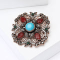 Vintage Alloy Rhinestone Palace Style Brooch Pin For Women Apparel view 3