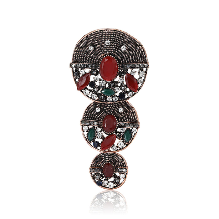 Alloy Rhinestone Baroque Brooch For Women’s Coat And Cardigan Decoration