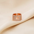 Korean Trendy Five Pointed Star Micro Pave Rhinestone Knuckle Ring For Women And Couples view 4