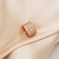 Korean Trendy Five Pointed Star Micro Pave Rhinestone Knuckle Ring For Women And Couples view 1