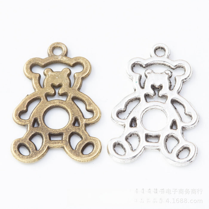 Zinc Alloy Bear Charm Pendant for DIY Necklace Bracelet Jewelry Making
