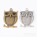 Zinc Alloy Owl Charm Pendant No.554157 for DIY Necklace Bracelet Jewelry Making view 1
