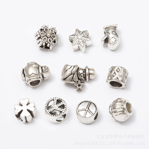 Vintage Zinc Alloy Mixed Large Hole Beads For European Bracelet Necklace DIY Accessories