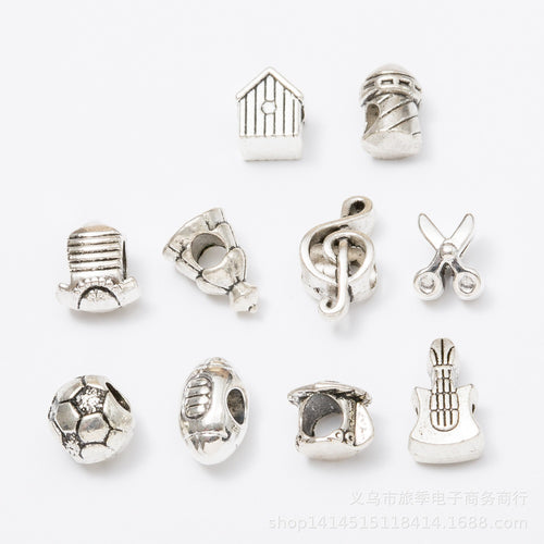 Vintage Zinc Alloy Mixed Large Hole Beads For European Bracelet And Necklace DIY Jewelry
